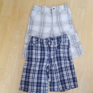 2 pr plaid shorts